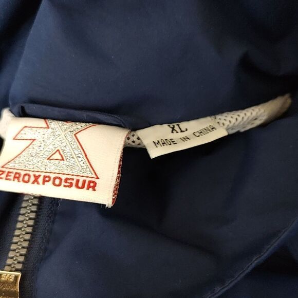 ZeroXposur lightweight navy raincoat water resistant jacket coat Sz XL NWOT - Picture 7 of 7